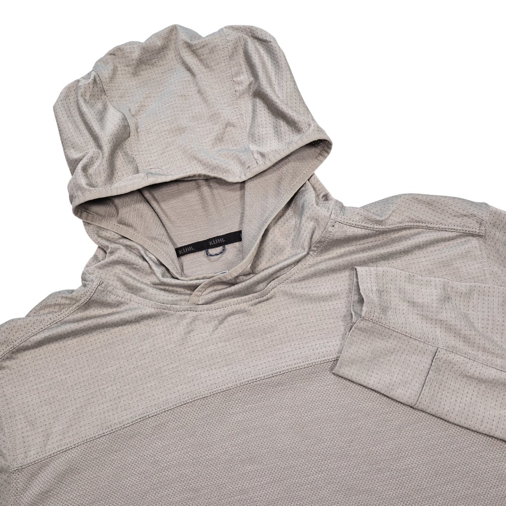 KUHL Men's L Grey Engineered Hoody Lightweight Performance Hiking Long Sleeve